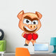 Cerdito Con Guantes Boxeo Wall Decal