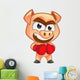 Cerdito Con Guantes Boxeo Wall Decal