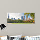 City Park and Skyscrapers Wall Decal