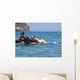 Swimming Horseback Wall Decal