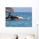 Swimming Horseback Wall Decal
