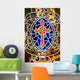 Stained Glass Rendition Cross Wall Decal