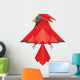 Red Geometric Polygonal Cardinal Wall Decal