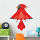 Red Geometric Polygonal Cardinal Wall Decal