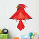 Red Geometric Polygonal Cardinal Wall Decal