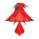 Red Geometric Polygonal Cardinal Wall Decal