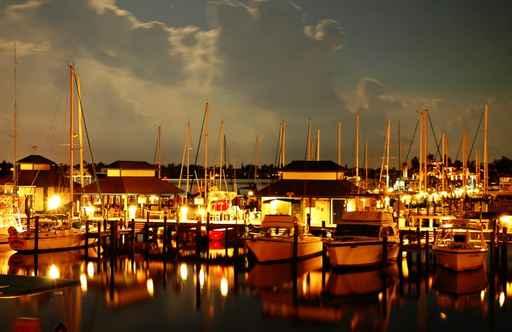 Night Naples Bay Marina Wall Decal