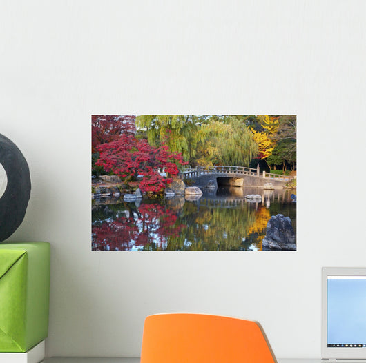 Summer Japanese Landscaped Garden Wall Decal