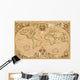 Antique Style World Map Wall Decal