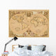 Antique Style World Map Wall Decal