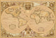 Antique Style World Map Wall Decal