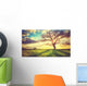 Spring Sunset Lonely Tree Wall Decal