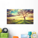 Spring Sunset Lonely Tree Wall Decal