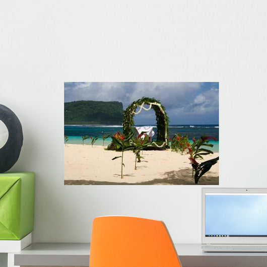 Decoration for Island Wedding Wall Decal