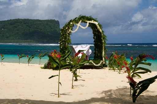 Decoration for Island Wedding Wall Decal