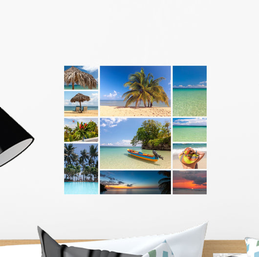 Collage Beach Holiday Scenes Wall Decal