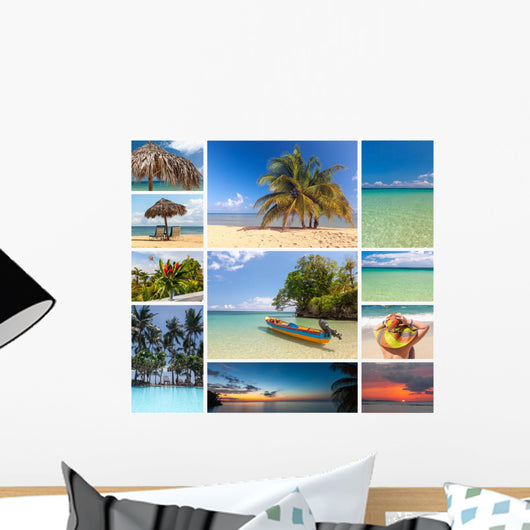 Collage Beach Holiday Scenes Wall Decal