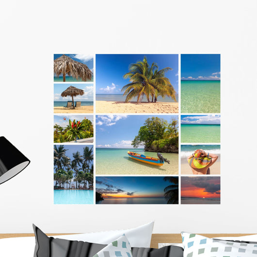 Collage Beach Holiday Scenes Wall Decal