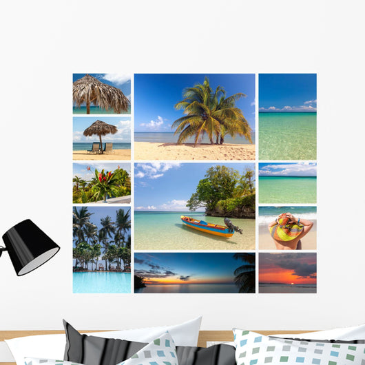 Collage Beach Holiday Scenes Wall Decal