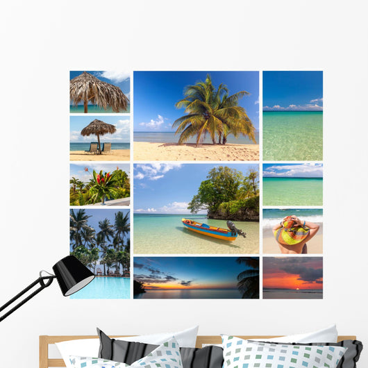 Collage Beach Holiday Scenes Wall Decal