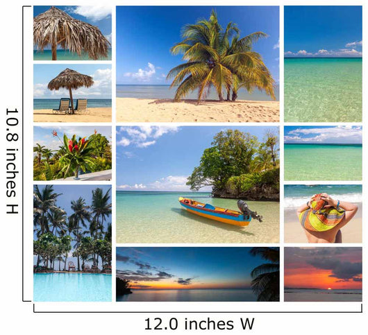 Collage Beach Holiday Scenes Wall Decal