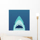Shark Attack Illustration Wall Decal