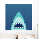 Shark Attack Illustration Wall Decal