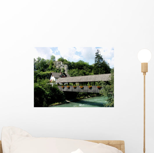 Ponte Coperto Sul Fiume Wall Decal