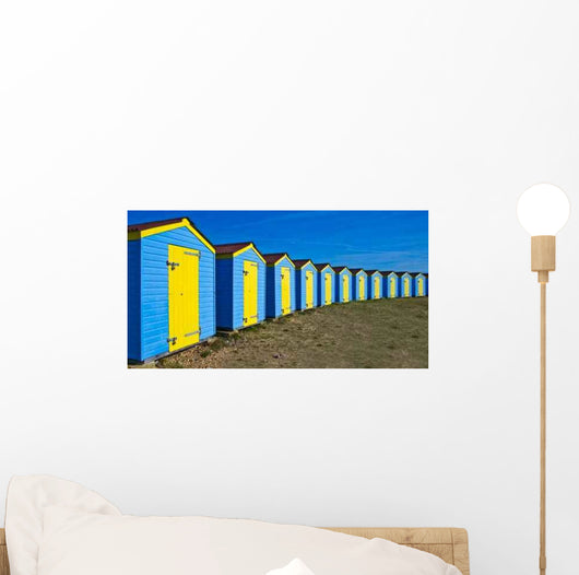 Row Blue and Yellow Wall Decal
