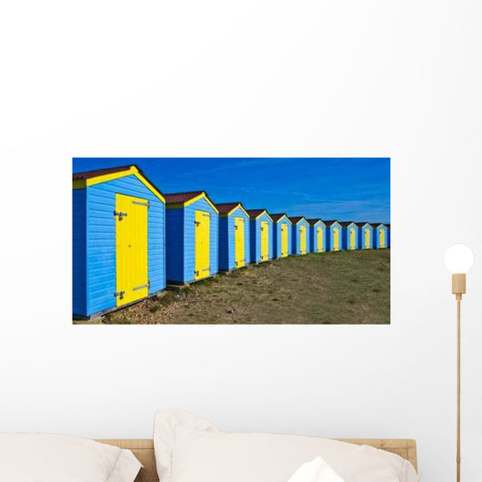 Row Blue and Yellow Wall Decal