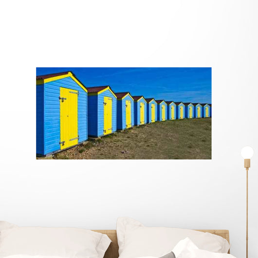 Row Blue and Yellow Wall Decal