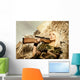 Beautiful Woman Soldier with Wall Decal