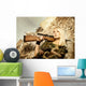Beautiful Woman Soldier with Wall Decal