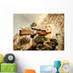 Beautiful Woman Soldier with Wall Decal