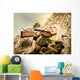 Beautiful Woman Soldier with Wall Decal