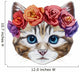 Artsy Floral Cat Wall Decal