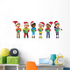 Multicultural Kids Wearing Xmas Wall Decal