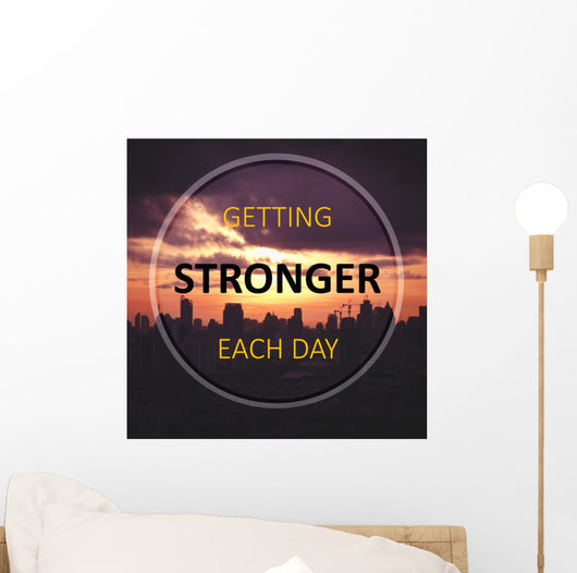Inspirational Quote Getting Stronger Wall Decal