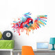 Rainbow Watercolor Parrot Wall Decal