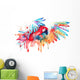 Rainbow Watercolor Parrot Wall Decal