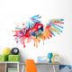 Rainbow Watercolor Parrot Wall Decal