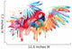 Rainbow Watercolor Parrot Wall Decal