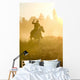 Cowboy Silhouette Galloping and Wall Decal