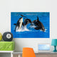Jumping Pod of Orcas Killer Whales Wall Decal