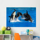 Jumping Pod of Orcas Killer Whales Wall Decal