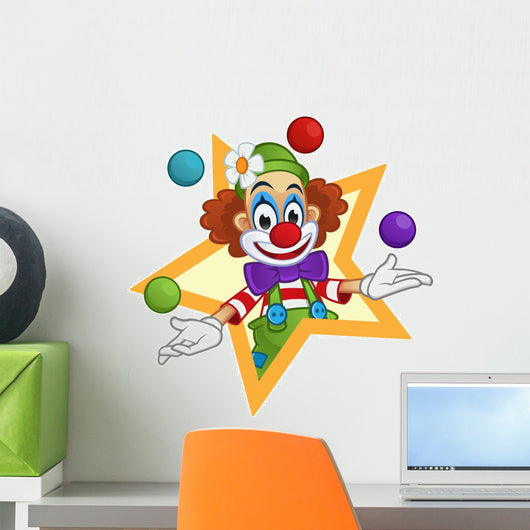 Preforming Clown Wall Decal
