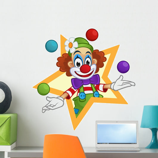 Preforming Clown Wall Decal