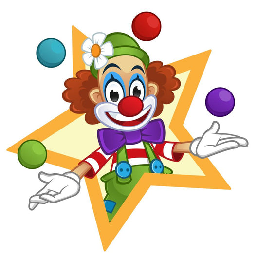 Preforming Clown Wall Decal