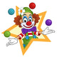 Preforming Clown Wall Decal