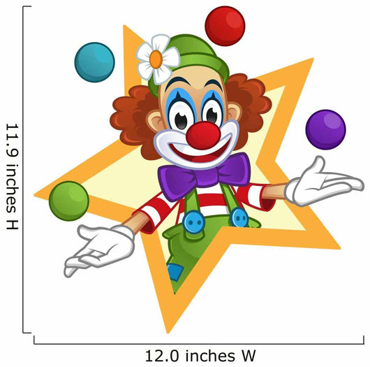 Preforming Clown Wall Decal